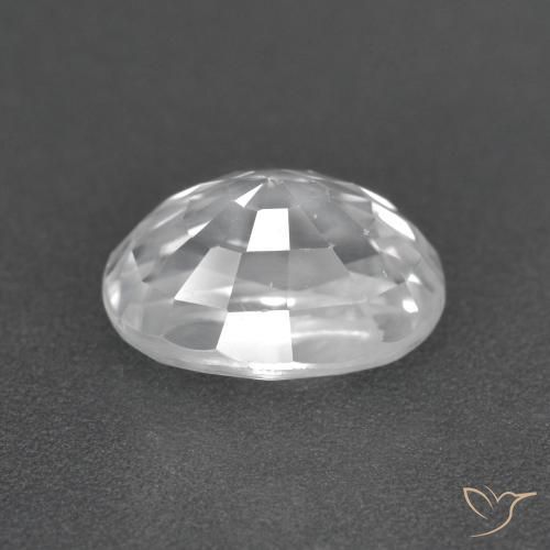 Zircon Gemstone in 8.8 x 6.3 mm Size for Sale, Zircon Stone in White Color