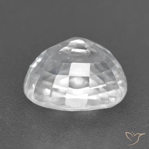 Zircon Gemstone in 8.3 x 6.4 mm Size for Sale, Zircon Stone in White Color