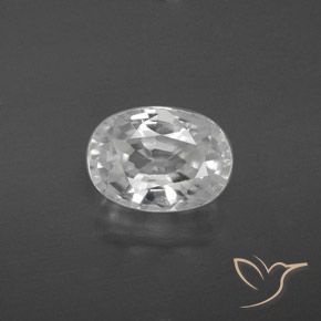 3.23ct Natural White Zircon, Oval, VS