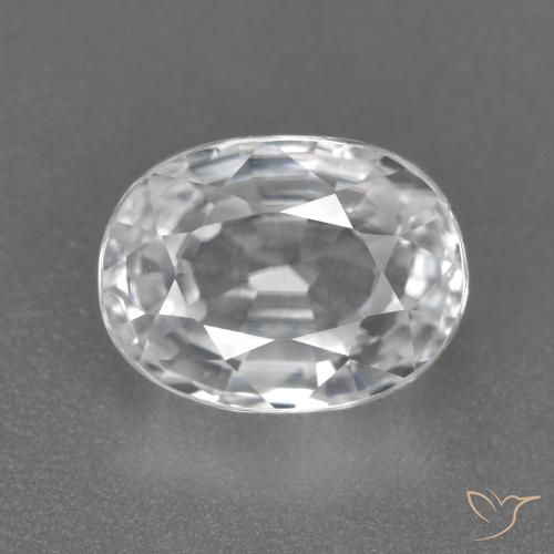3.06ct Natural White Zircon, Oval, VVS