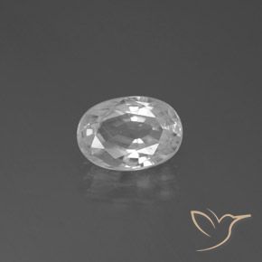 3.17ct Natural White Zircon, Oval, VS