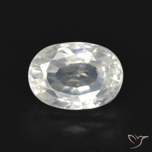 3.20ct Natural Warm White Zircon, Oval, VVS