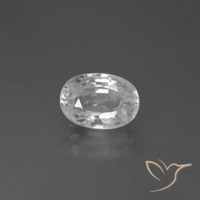 3.53ct Natural White Zircon, Oval, VS