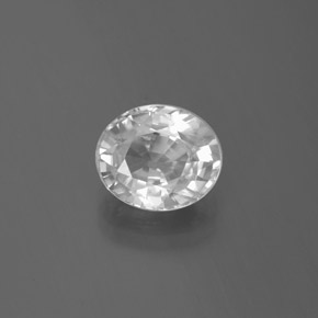 Белый Циркон Камень - 3.4ct Фасетный Овал (ID: 377804)