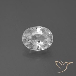 3.02ct Natural White Zircon, Oval, VVS-VS