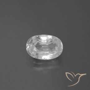 2.75ct Natural White Zircon, Oval, VVS