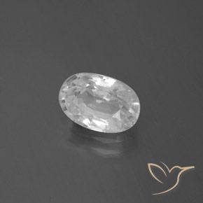 2.75 ct White Zircon Stone, Natural Zircon in Oval Facet Shape for Sale