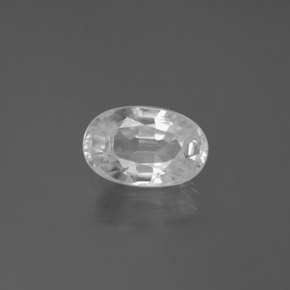 White Zircon Gem - 3.3ct Oval Facet (ID: 377808)