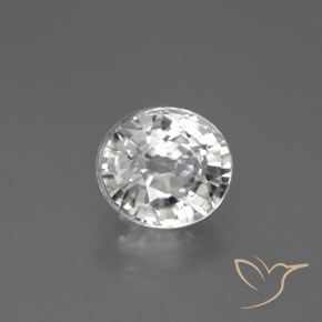 2.84ct Natural White Zircon, Oval, VVS