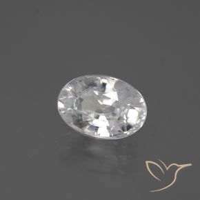2.69 ct White Zircon Stone, Natural Zircon in Oval Facet Shape for Sale