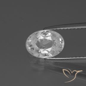 2.38ct Natural White Zircon, Oval, VVS