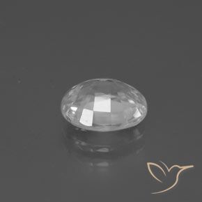Zircon Gemstone in 8.8 x 7.3 mm Size for Sale, Zircon Stone in White Color