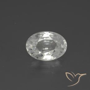2.53ct Natural Warm White Zircon, Oval, VVS