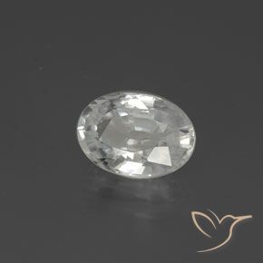 2.53 ct White Zircon Stone, Natural Zircon in Oval Facet Shape for Sale