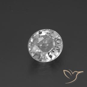 2.84 ct White Zircon Stone, Natural Zircon in Oval Facet Shape for Sale