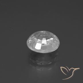 Zircon Gemstone in 8 x 7.2 mm Size for Sale, Zircon Stone in White Color