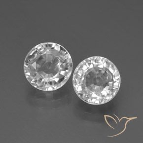4.54 ct White Zircon, 7.1 mm Round Cut From Cambodia, Photo A