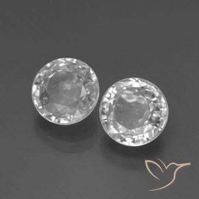 4.79 ctw White Zircon Stones, Natural Zircon in Round Facet Shape for Sale