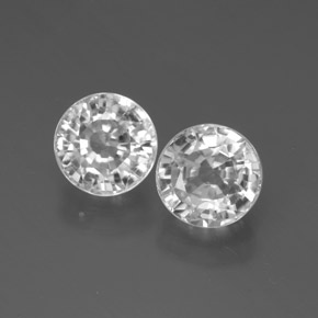 2.2ct Round Facet White Zircon Gem for sale 2.2ct Round Facet White Zircon Gem (ID: 377894)