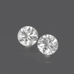1.33 ct White Zircon Gemstone, Zircon Gem in Diamond-Cut Shape for Sale.