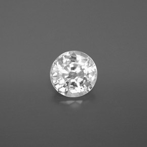 2.07 ct White Zircon Gemstone, Zircon Gem in Round Facet Shape for Sale.