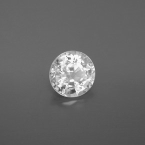 2.07 ct White Zircon Stone, Natural Zircon in Round Facet Shape for Sale