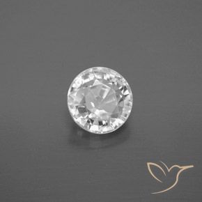 2.31 ct White Zircon Stone, Natural Zircon in Round Facet Shape for Sale