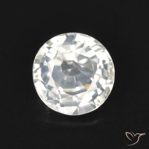 2.05ct Natural Warm White Zircon, Round, VVS