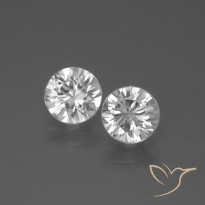 1.79 ct White Zircon, 5.6 mm Diamond Cut From Cambodia, Photo A