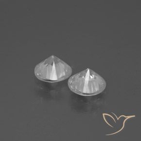 Zircon Gemstones in 5.5 mm (calibrated) Size for Sale, Zircon Stones in White Color