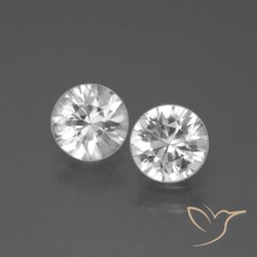 2.26 ct White Zircon, 6.1 mm Diamond Cut From Cambodia, Photo A