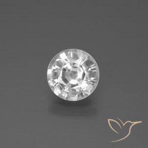 1.65ct Natural White Zircon, Round, VS