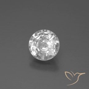 1.65 ct White Zircon Stone, Natural Zircon in Round Facet Shape for Sale