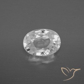2.91ct Natural White Zircon, Oval, VVS, Photo A