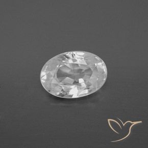 2.26ct Natural White Zircon, Oval, VVS-VS