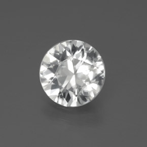 2.21 ct White Zircon Gemstone, Zircon Gem in Diamond-Cut Shape for Sale.