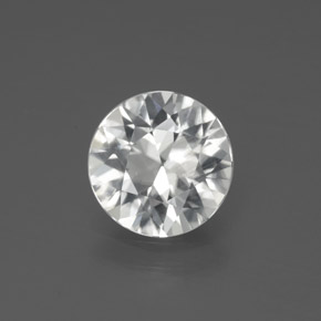 2.21 ct White Zircon Stone, Natural Zircon in Diamond-Cut Shape for Sale