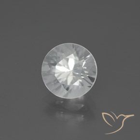 2.42 ct White Zircon Stone, Natural Zircon in Diamond-Cut Shape for Sale