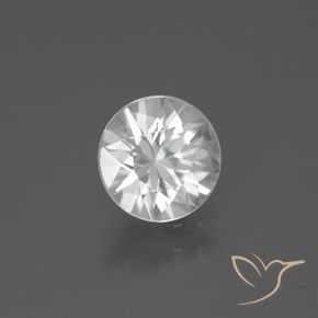1.78 ct White Zircon Stone, Natural Zircon in Diamond-Cut Shape for Sale