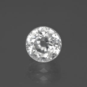White Zircon Gem - 2.4ct Round Facet (ID: 378097)