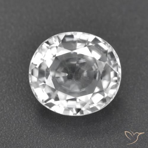 3.2 قيراط زركون أبيض ، <cite dir="ltr" lang="en">8.3 x 7.5</cite> ملم قطع بيضاوي من كمبوديا, Photo A