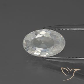 2.36ct Natural Warm White Zircon, Oval, VVS