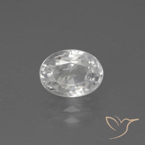 3.05ct Natural White Zircon, Oval, VVS-VS