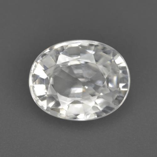 Белый Циркон Камень - 2.7ct Фасетный Овал (ID: 378158)