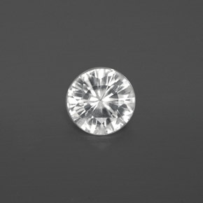 0.77 ct White Zircon Gemstone, Zircon Gem in Diamond-Cut Shape for Sale.