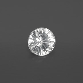 0.77 ct White Zircon Stone, Natural Zircon in Diamond-Cut Shape for Sale