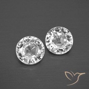 3.36 ct White Zircon, 6.7 mm Round Cut From Cambodia, Photo A