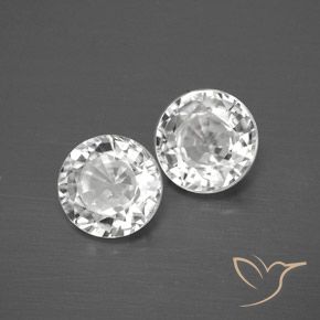 3.59 ctw White Zircon Stones, Natural Zircon in Round Facet Shape for Sale