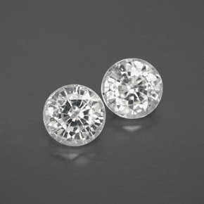 Warm White Zircon Gem - 1.8ct Round Facet (ID: 378496)