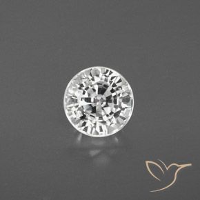2.65ct Natural Warm White Zircon, Round, VS